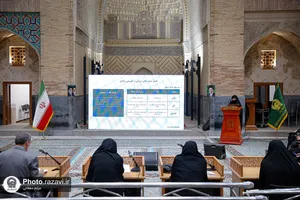 جلسه دفاع از پایان نامه دانشجویان دانشگاه امام رضا علیه&zwnj;السلام در حرم مطهر رضوی
