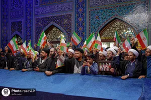 تشرف روحانیون نيروی زمینی سپاه پاسداران انقلاب اسلامی به حرم مطهر رضوی
