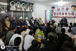 حضور تولیت آستان قدس رضوی در مدرسه علمیه الحجة