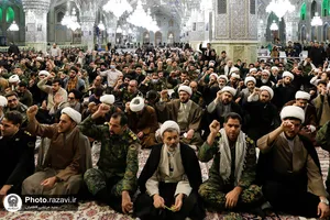 مراسم گرامیداشت حماسه ٩ دی در حرم مطهر رضوی