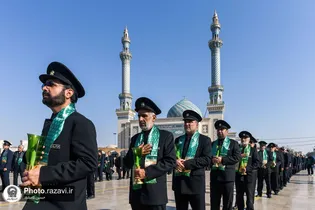 پذیرایی خادمان حضرت رضا(ع) از عزاداران زائر حرم حضرت معصومه(س)