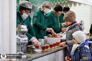 چایخانه حرم مطهر رضوی در ایام ولادت حضرت زهرا سلام الله علیها