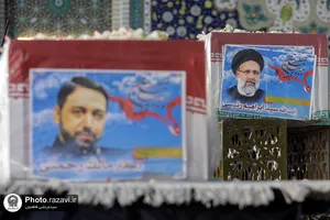 وداع با پیکر رئیس&zwnj;جمهور شهید و همراهان در مشهدالرضا&zwnj;&zwnj;علیه السلام -1