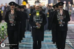 آیین خطبه‌خوانی شب شهادت امام رضا(ع) در حرم مطهر رضوی برگزار شد