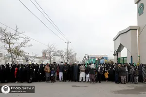 مراسم تشییع و تدفین پیکر شهید گمنام در زائرشهر رضوی -2