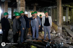 بازدید جمعی از مدیران بنیاد کرامت رضوی از پروژه&zwnj;های عمرانی حرم مطهر