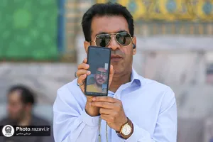 بارش باران بهاری در حرم مطهر رضوی