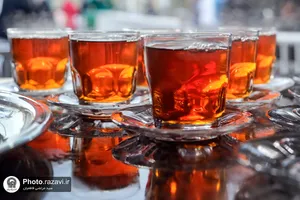 چایخانه حرم مطهر رضوی در ایام ولادت حضرت زهرا سلام الله علیها