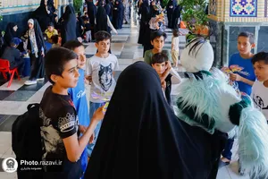 ایستگاه کبوترانه عید غدیر در حرم مطهر رضوی