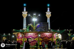 حال و هوای حرم مطهر رضوی در شب میلاد حضرت معصومه سلام الله علیها