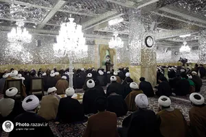 دیدار اعضاء مجمع خطبای حوزه علمیه خراسان با تولیت آستان قدس رضوی