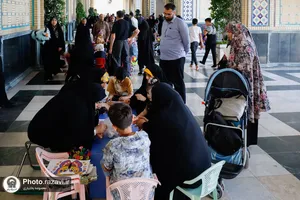 ایستگاه کبوترانه عید غدیر در حرم مطهر رضوی