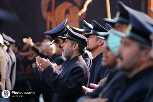 عزاداری خدام در روز شهادت امام رضا علیه السلام
