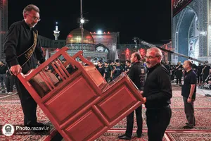 پشت&zwnj;صحنه برگزاری مراسم عزاداری سنتی &laquo;حسینیه حرم&raquo;