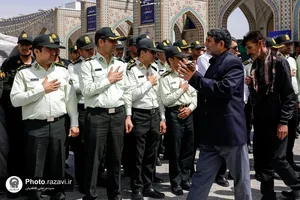 تشییع پیکر شهید مهدی گلشاهی در حرم مطهر رضوی