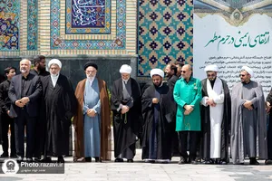 تشییع پیکر مرحوم سید جواد حجازی در حرم مطهر رضوی