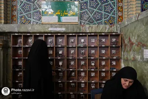 خدمت&zwnj;رسانی خدمه خواهر بارگاه منور رضوی در شب&zwnj;های قدر