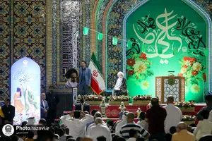سخنرانی رهبر شیعیان بحرین در حرم مطهر رضوی
