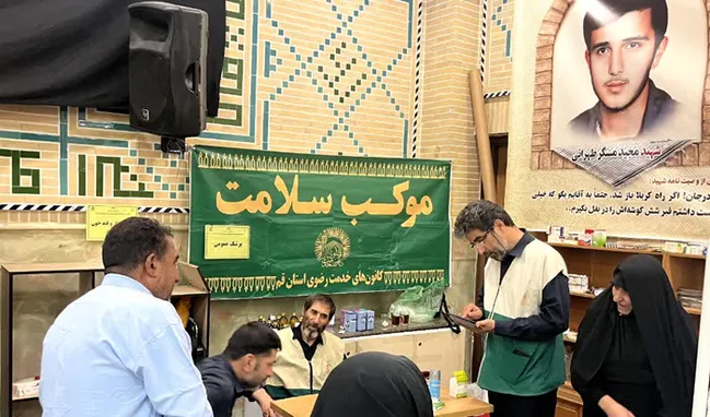 میزبانی روزانه از ۱۰۰۰ زائر اربعین در موکب رضوی قم
