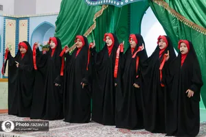 عزاداری کودکان در هیئت کبوترانه حرم مطهر رضوی