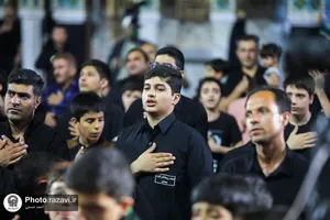 عزاداری هیئت&zwnj; رزمندگان ثارالله همدان در حسینیه حرم