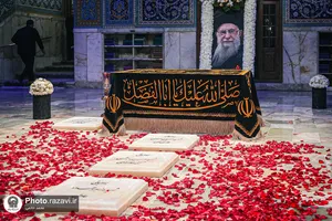 آماده سازی قبر مطهر رهبر شهید انقلاب