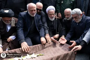 تشییع پیکر مرحوم سید جواد حجازی در حرم مطهر رضوی