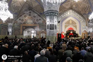 عزاداری ظهر شهادت حضرت زهرا(س) در حرم مطهر رضوی