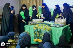 حضور خدام خواهر حرم مطهر رضوی در دبیرستان دخترانه فضه