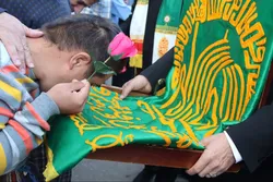 پرچم رضوی نسیم آرامش در مجتمع توان‌بخشی اهر