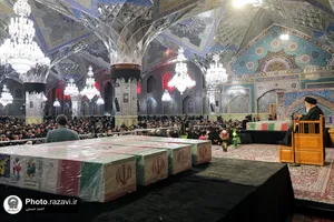 عزاداری ظهر شهادت حضرت فاطمه زهرا(سلام الله علیها) در حرم مطهر رضوی