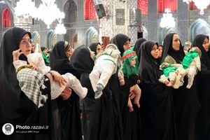 آیین معنوی &laquo;شیرخوارگان حسینی&raquo; در حرم مطهر رضوی