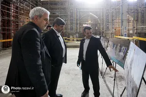 بازدید معاون فرهنگی اجتماعی معاون اول رئیس جمهور از فعالیت&zwnj;های عمرانی حرم مطهر رضوی