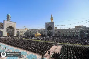 آیین تعویض پوش ضریح و پرچم گنبد منور رضوی-2