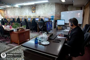 پاسخگویی تلفنی سرپرست مدیریت انتظامات و تشریفات حرم مطهر رضوی به مخاطبان سامانه ۱۳۸ 