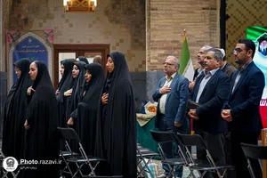 جلسه دفاع از پایان&zwnj;نامه در حرم مطهر رضوی
