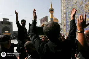 عزاداری روز تاسوعای حسینی در حرم مطهر رضوی