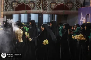 مراسم وداع معتکفین رجبیه در حرم مطهر رضوی