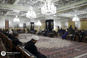 دیدار رئیس جمهور و جمعی از مسئولان کشوری و استانی با تولیت آستان قدس رضوی