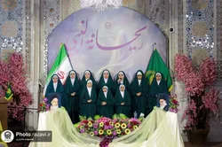 Non‑Iranian pilgrims celebrate birth anniv. of Hazrat Fatima at Imam Reza Shrine