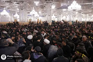 تشرف زائرین پیاده عراقی به حرم مطهر رضوی