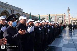 عزاداری خدام در روز شهادت امام رضا علیه السلام