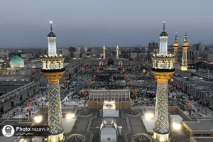 شکوه عزای حسینی در حرم مطهر رضوی