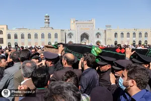 تشییع پیکر حاج سید رضا موید خراسانی در حرم مطهر رضوی