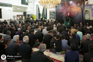 عزاداری شب تاسوعای حسینی با حضور تولیت آستان قدس رضوی