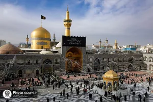 سیاه&zwnj;پوشی حرم مطهر رضوی به مناسبت شهادت امام هادی علیه&zwnj;السلام