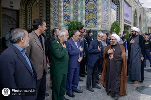 تشییع پیکر حجت&zwnj;الاسلام والمسلمین حسین صادقی در حرم مطهر رضوی
