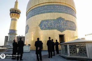 آیین تعویض پرچم گنبد و پوش ضریح مطهر حضرت رضا علیه&zwnj;السلام به مناسبت حلول ماه ربیع&zwnj;الاول
