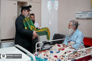 حضور خدام حرم مطهر رضوی در بیمارستان امام رضا علیه&zwnj;السلام 