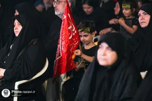 عزاداری شب تاسوعای حسینی در اجتماع مردمی میدان جانباز مشهد